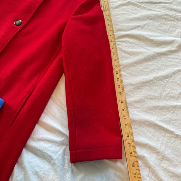 Harve Benard Red 100% Wool Coat, Size 8 - Picture 10 of 10